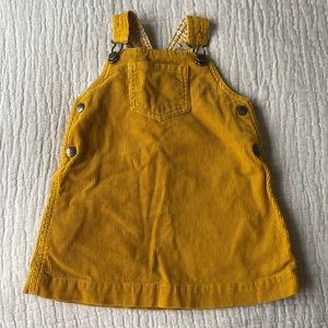 Baby Boden corduroy overall dress. Mustard Yellow color.
